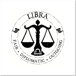 Libra Zodiac Birthday Star Sign Zodiac Gift Posters and Art